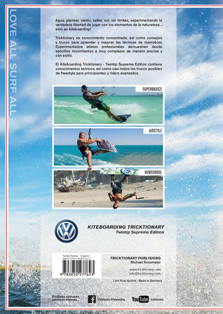 Rückseitencover Kiteboarding Tricktionary