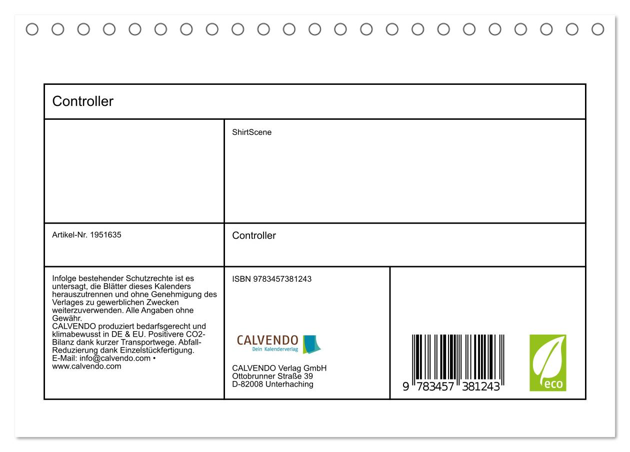 Beispielinhalt (Bild) Controller (Tischkalender 2026 DIN A5 quer), CALVENDO Monatskalender