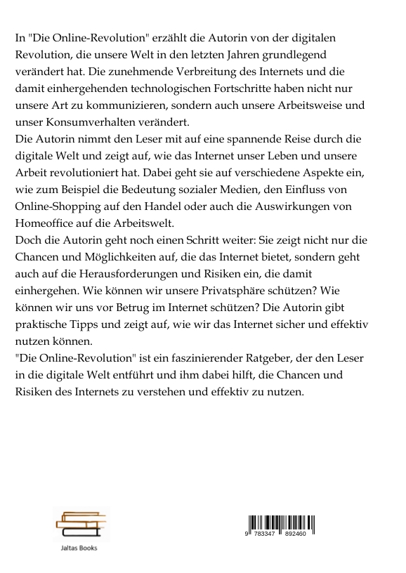 Rückseitencover Die Online-Revolution
