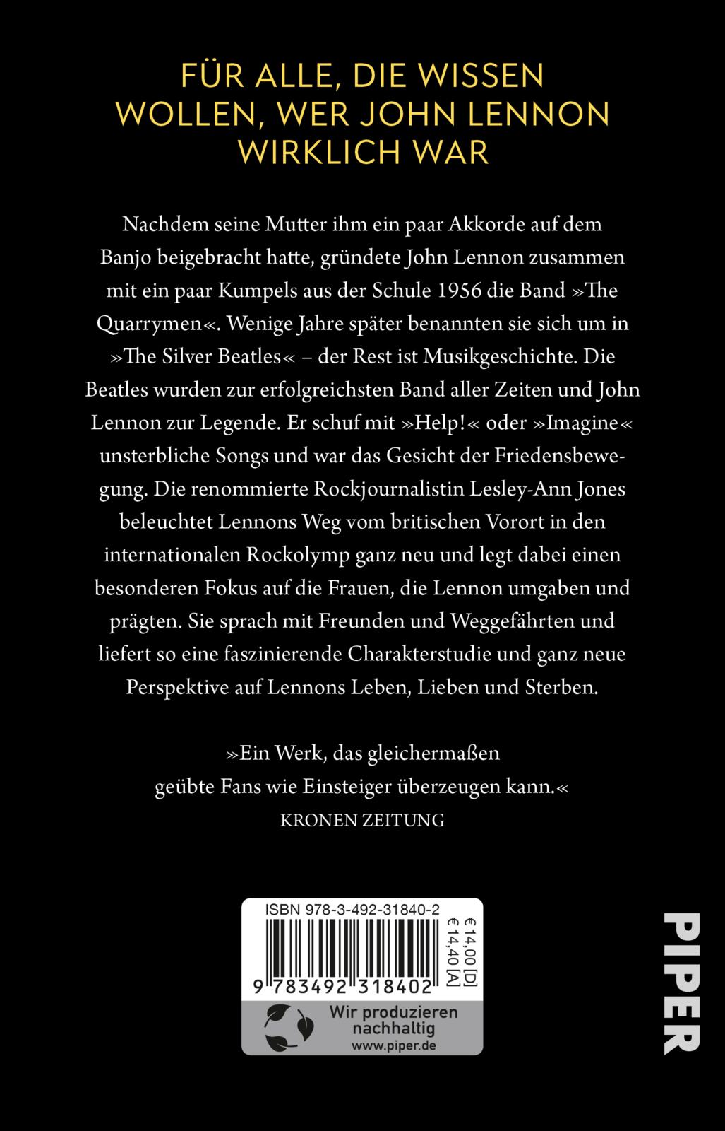 Rückseitencover John Lennon