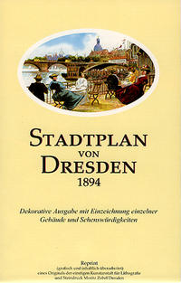 Vorderes Coverbild Stadtplan von Dresden 1894