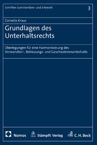 Vorderes Coverbild Grundlagen des Unterhaltsrechts