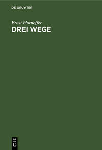 Vorderes Coverbild Drei Wege