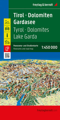 Vorderes Coverbild Tirol - Dolomiten - Gardasee - Panorama, Straßenkarte 1:450.000, freytag & berndt