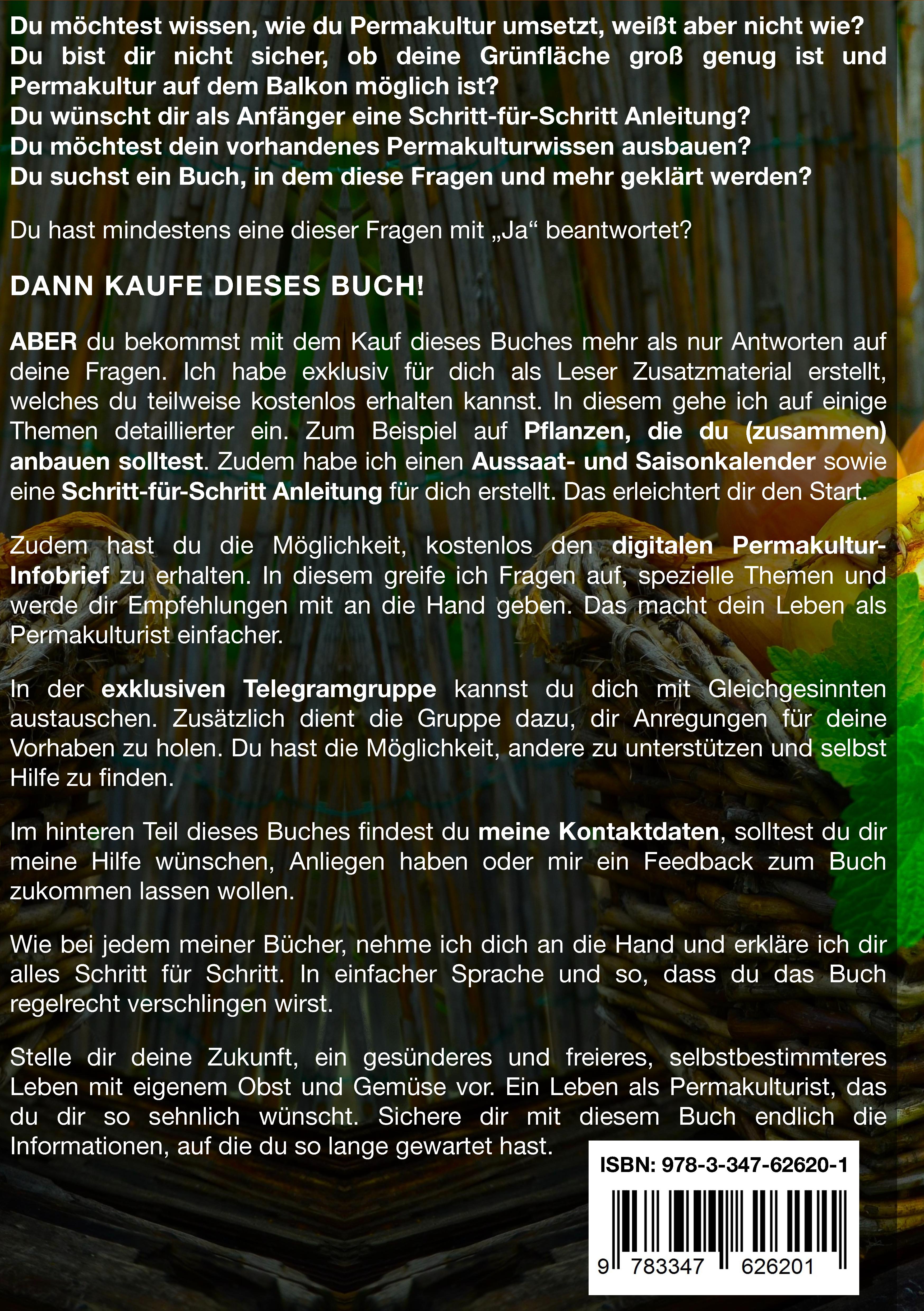Rückseitencover Geheimnis Permakultur