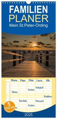 Vorderes Coverbild Familienplaner 2025 - Mein St.Peter-Ording mit 5 Spalten (Wandkalender, 21 x 45 cm) CALVENDO