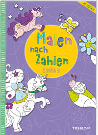 Vorderes Coverbild Malen nach Zahlen. Einhörner