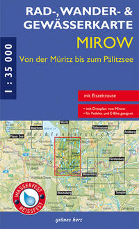 Vorderes Coverbild Rad-, Wander- und Gewässerkarte Mirow - von der Müritz zum Pälitzsee mit Eiszeitroute