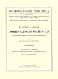 Vorderes Coverbild Commentationes mechanicae ad theoriam corporum fluidorum pertinentes 1st part