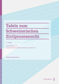 Vorderes Coverbild Tafeln zum Schweizerischen Zivilprozessrecht (PrintPlu§)