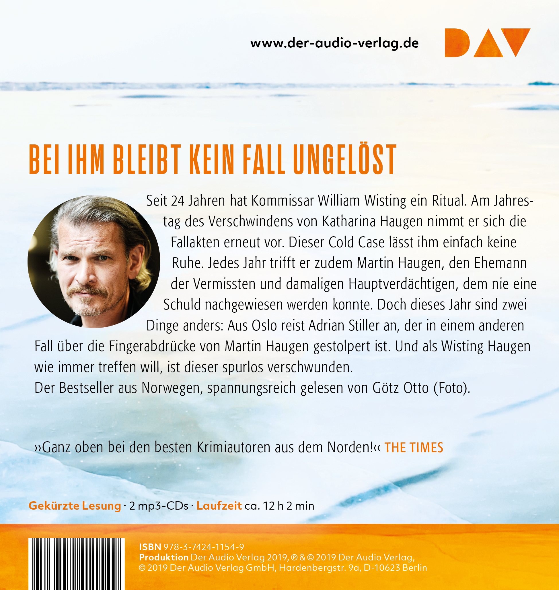 Rückseitencover Wisting und der Tag der Vermissten (Cold Cases 1)