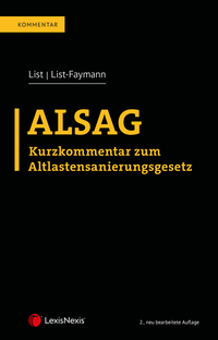 Vorderes Coverbild ALSAG - Kurzkommentar zum Altlastensanierungsgesetz