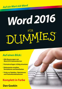 Vorderes Coverbild Word 2016 für Dummies