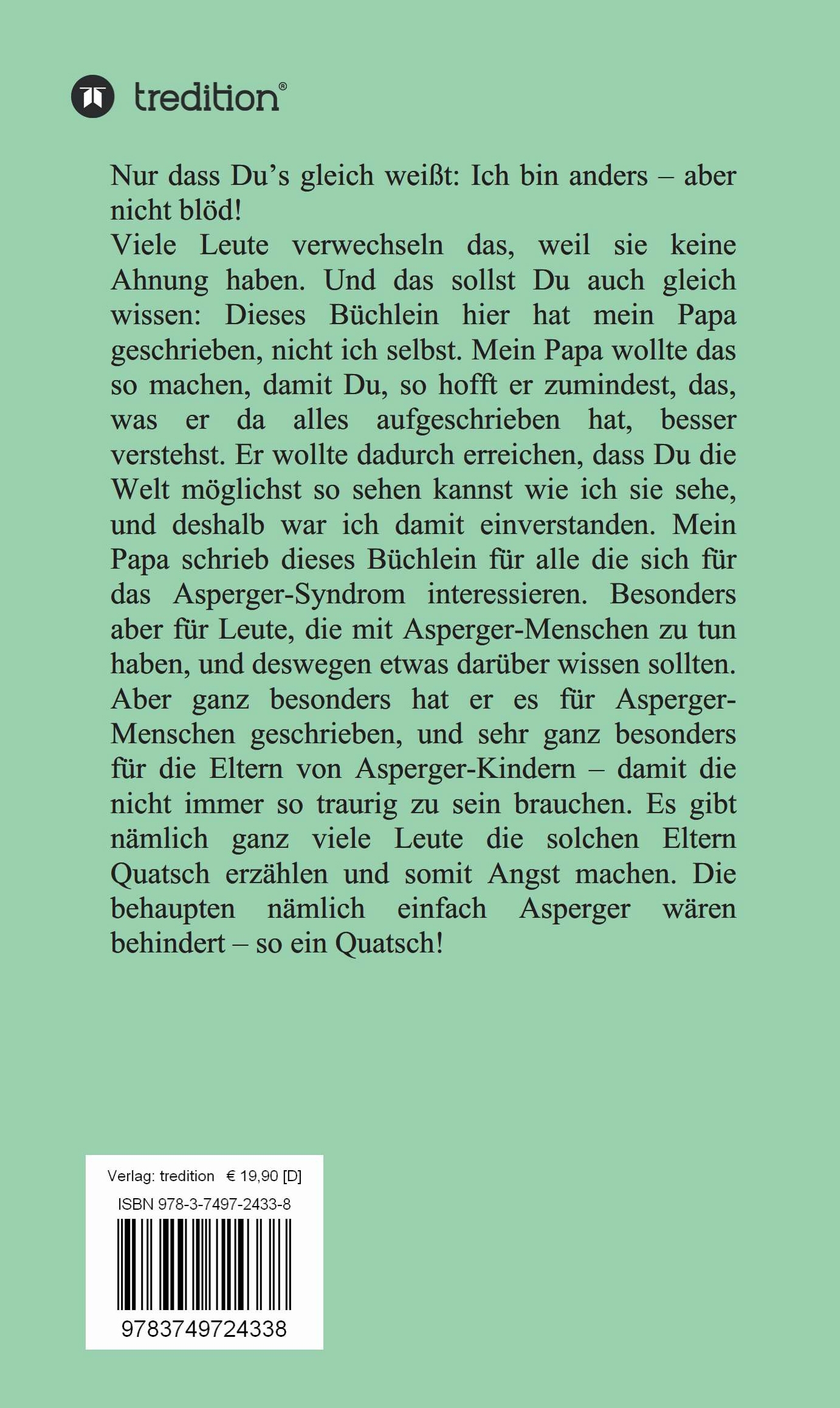 Rückseitencover Die Wahrheit über Asperger-Autisten