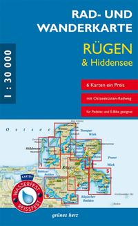 Vorderes Coverbild Rad- und Wanderkarten-Set Rügen & Hiddensee