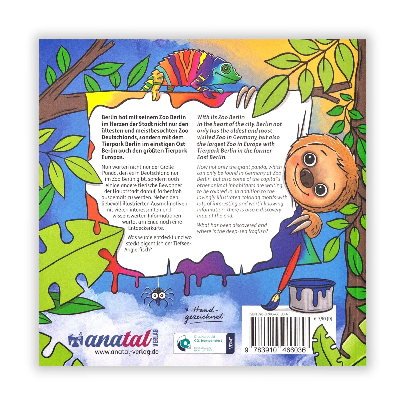 Rückseitencover Malbuch ZOO BERLIN und TIERPARK BERLIN
