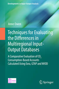 Vorderes Coverbild Techniques for Evaluating the Differences in Multiregional Input-Output Databases