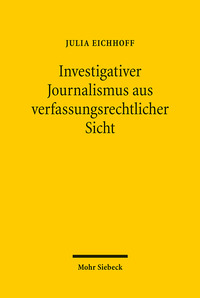 Vorderes Coverbild Investigativer Journalismus aus verfassungsrechtlicher Sicht