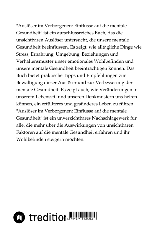 Rückseitencover Auslöser im Verborgenen