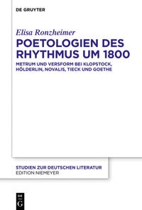Vorderes Coverbild Poetologien des Rhythmus um 1800