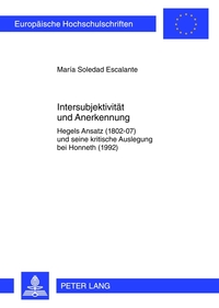 Vorderes Coverbild Intersubjektivität und Anerkennung