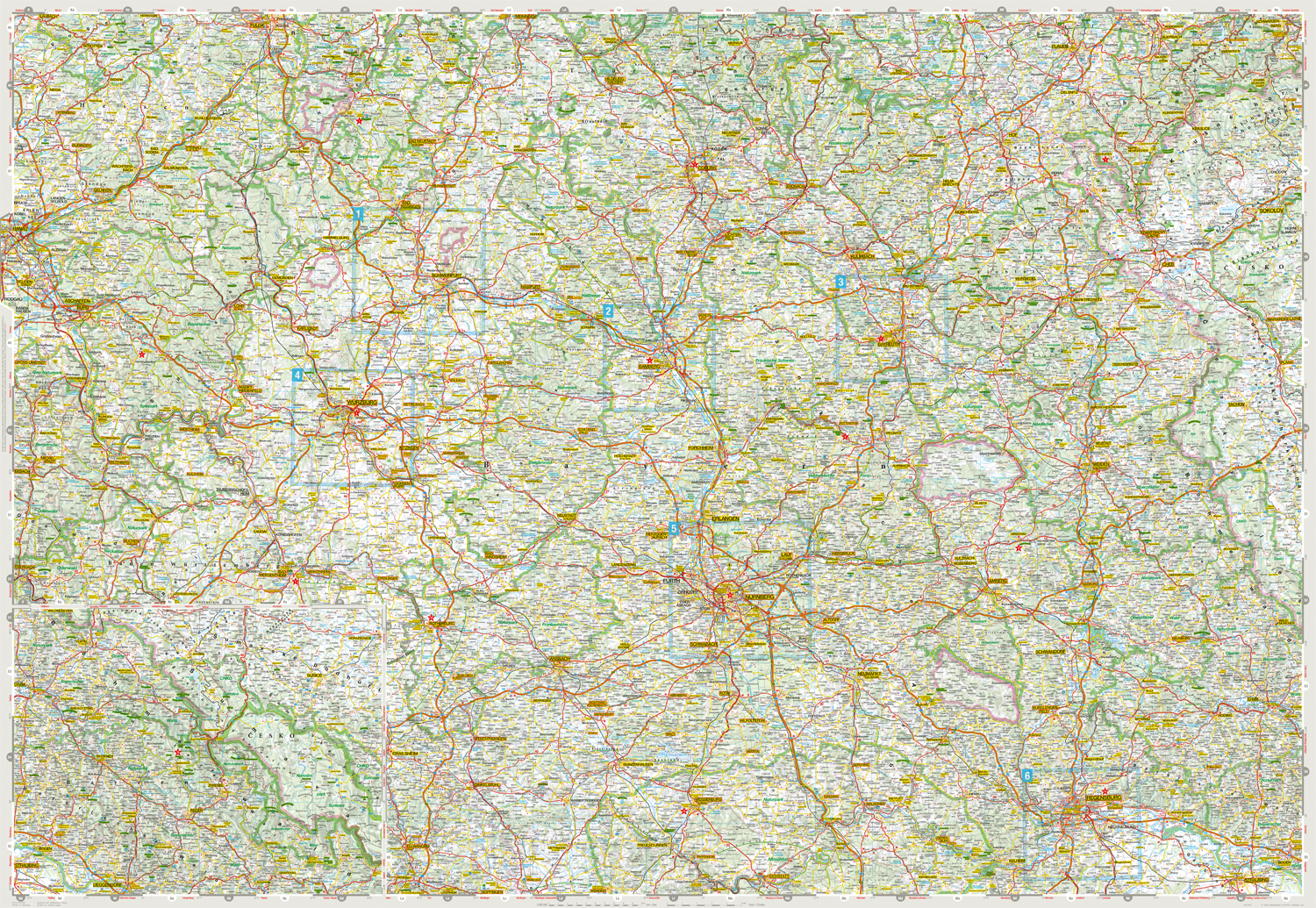 Beispielinhalt (Bild) MARCO POLO Regionalkarte Deutschland 12 Bayern Nord 1:200.000