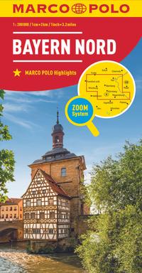 Vorderes Coverbild MARCO POLO Regionalkarte Deutschland 12 Bayern Nord 1:200.000
