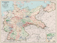 Vorderes Coverbild Deutsche Reichsbahn Eisenbahn-Übersichtskarte 1938 incl der Reichsautobahnen im Deutschen Reich