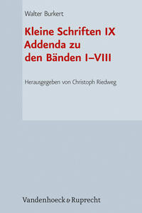 Vorderes Coverbild Kleine Schriften IX