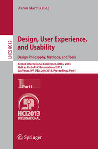 Vorderes Coverbild Design, User Experience, and Usability: Design Philosophy, Methods, and Tools