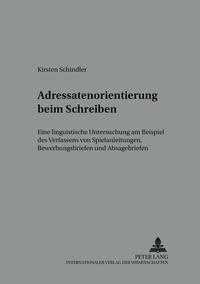 Vorderes Coverbild Adressatenorientierung beim Schreiben