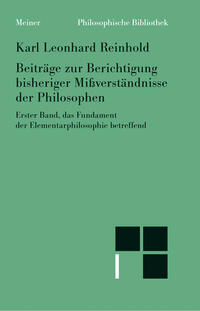Vorderes Coverbild Beiträge zur Berichtigung bisheriger Mißverständnisse der Philosophen. Erster Band