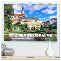 Vorderes Coverbild Moritzburg, Weesenstein, Muskau - Drei schöne sächsische Schlösser (hochwertiger Premium Wandkalender 2025 DIN A2 quer), Kunstdruck in Hochglanz