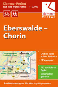 Vorderes Coverbild Klemmer Pocket Rad- und Wanderkarte Eberswalde – Chorin