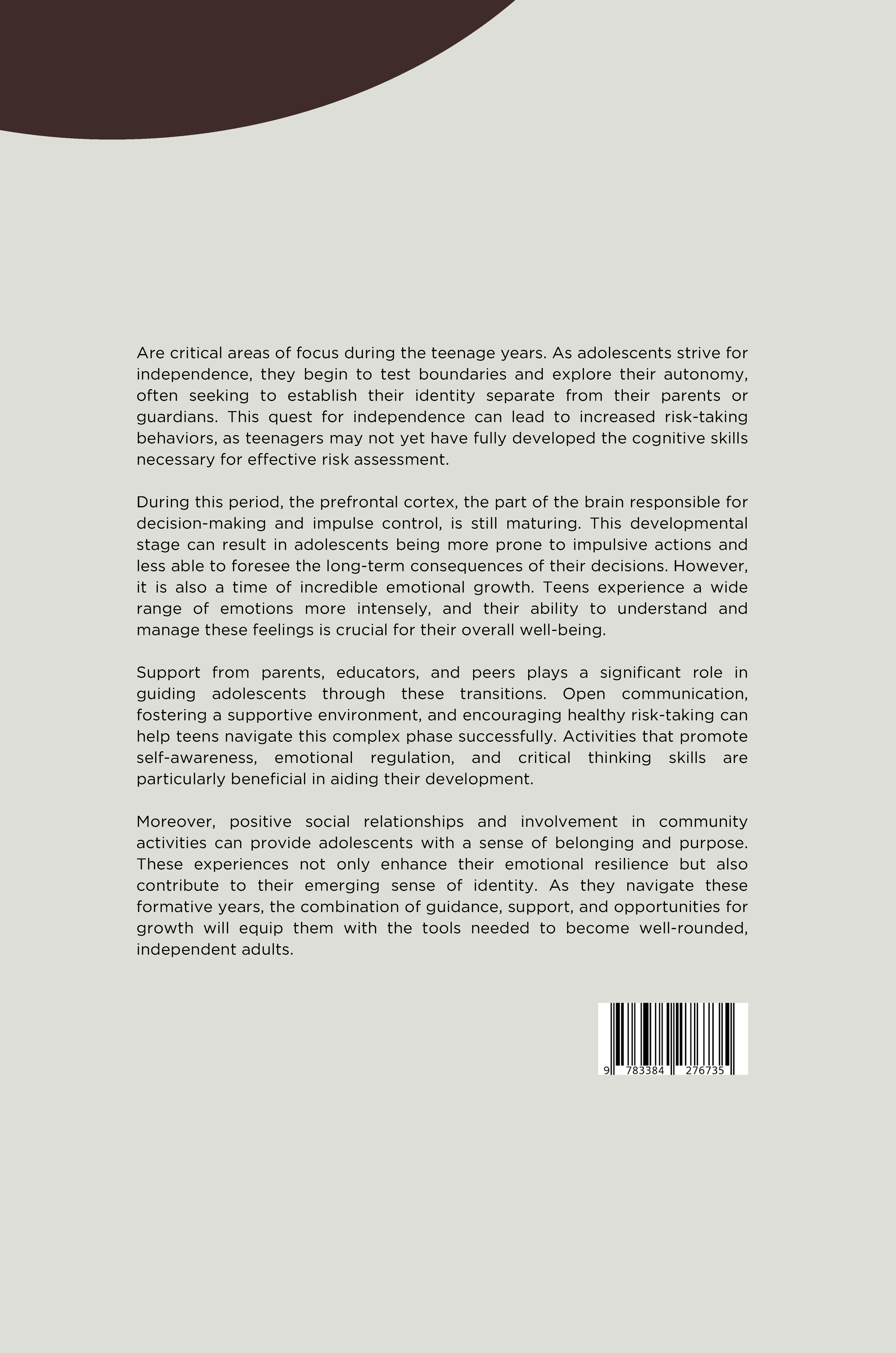 Rückseitencover Adolescent Transitions: Independence, Risk Assessment, and Emotional Development