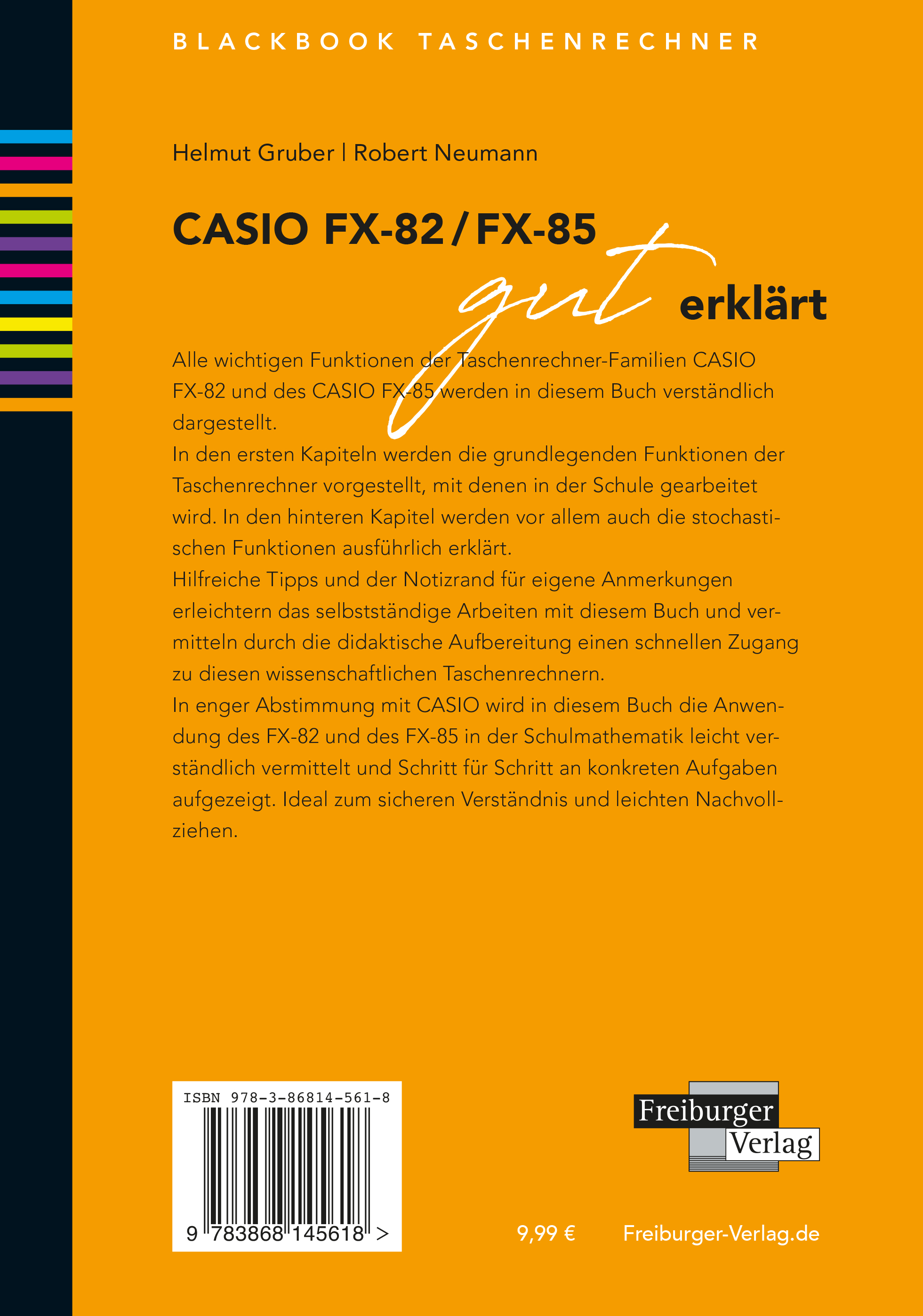 Rückseitencover CASIO FX-82 / FX-85 gut erklärt
