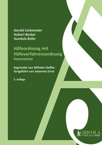 Vorderes Coverbild Höfeordnung mit Höfeverfahrensordnung, Kommentar