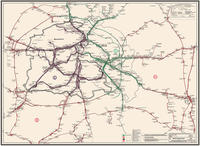 Vorderes Coverbild Betriebsstreckenplan / Gleisplan Reichsbahndirektion Berlin 1973