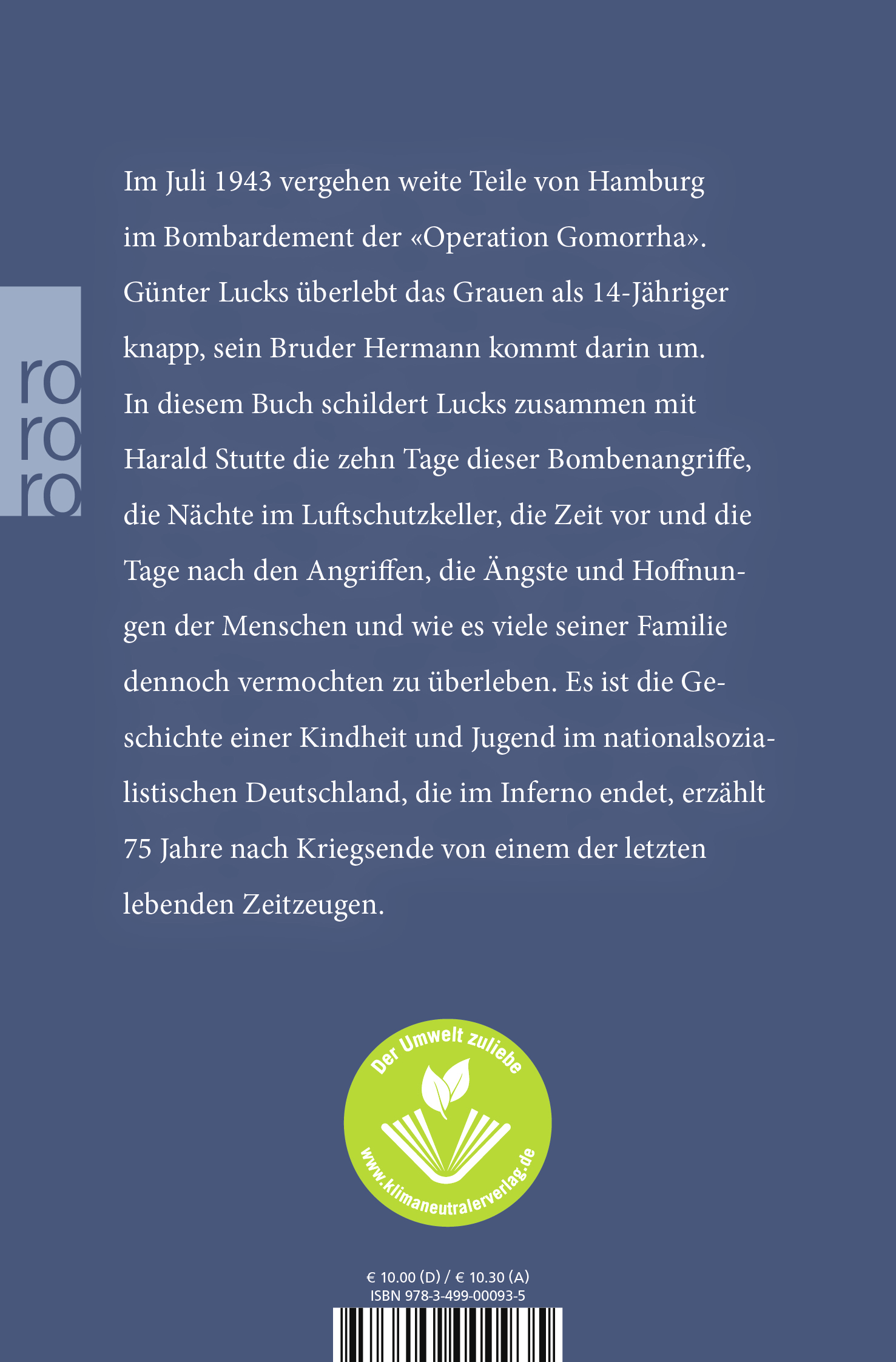 Rückseitencover Zehn Tage im Juli