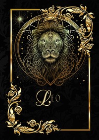 Vorderes Coverbild Astrologie Notizbücher / Zodiac Leo Notebook