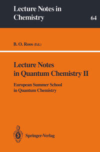 Vorderes Coverbild Lecture Notes in Quantum Chemistry II