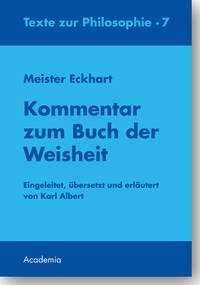 Vorderes Coverbild Meister Eckhart. Kommentar zum Buch der Weisheit