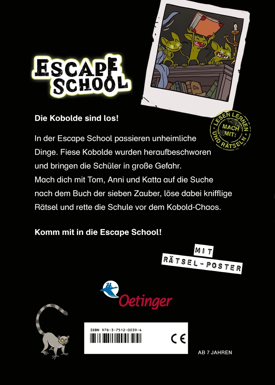 Rückseitencover Escape School 1. Das Zauberbuch