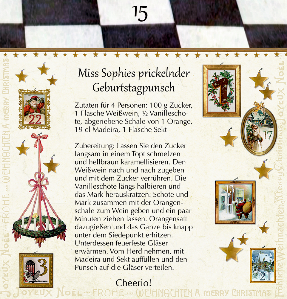 Beispielinhalt (Bild) Zettelkalender - Christmas Dinner for One