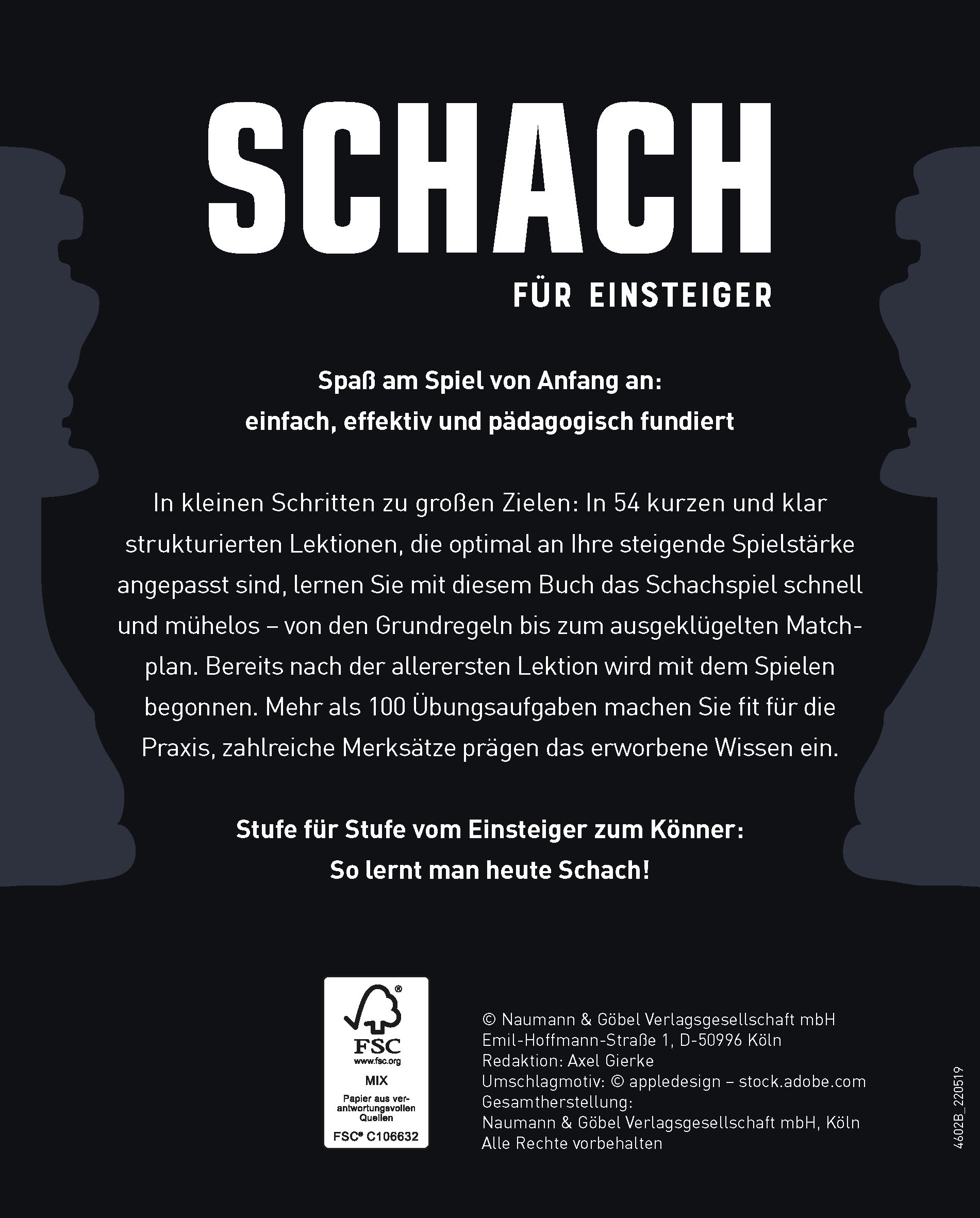Rückseitencover Schach für Einsteiger