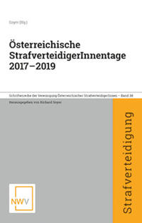 Vorderes Coverbild Österreichische StrafverteidigerInnentage 2017 — 2019