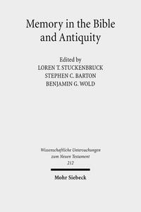 Vorderes Coverbild Memory in the Bible and Antiquity