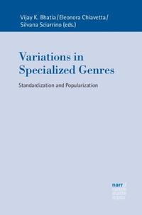 Vorderes Coverbild Variations in Specialized Genres