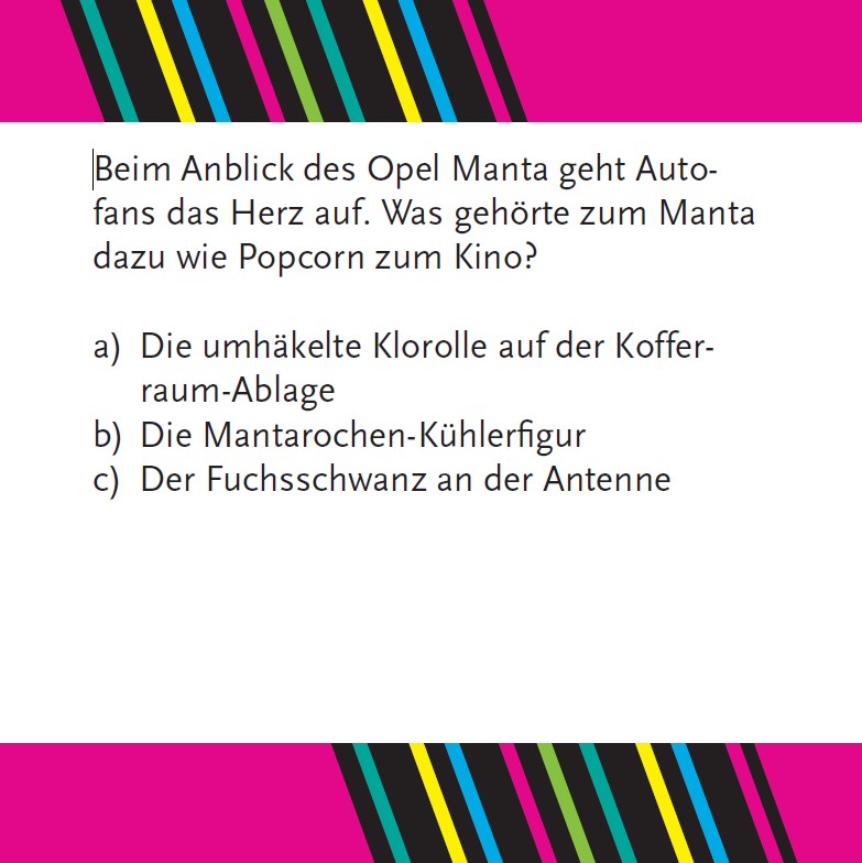Beispielinhalt (Bild) Das 80er Quiz
