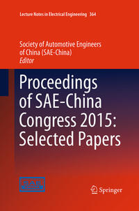 Vorderes Coverbild Proceedings of SAE-China Congress 2015: Selected Papers